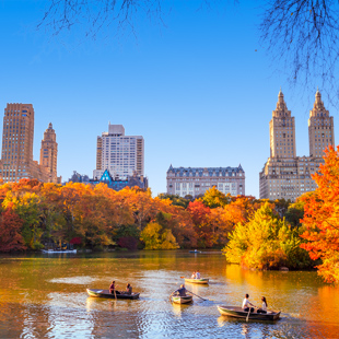 Central Park in New York met herfstkleuren